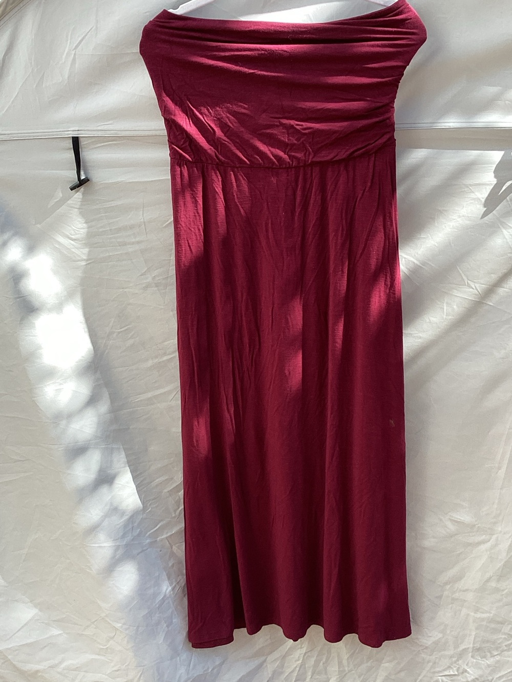 J. Jill Strapless tea length Dress in Wine/Burgundy